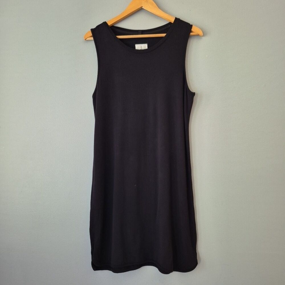 Lou & Grey Black Sleeveless Rayon Blend Casual Mini Dress Womens Medium